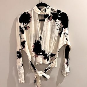 Free People open back, tie front top